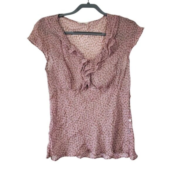 Marks & Spencer Tops - Marks & Spencer Vintage Y2K Babydoll Sheer Ruffle Fairycore Top M